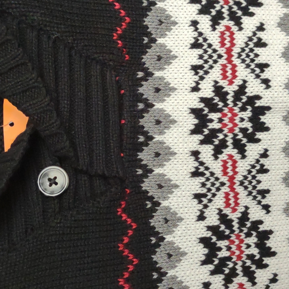 Sweater Pullover Black Gymboree Snowflake Men size XXL New - Picture 5 of 8
